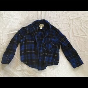 Blue flannel blouse